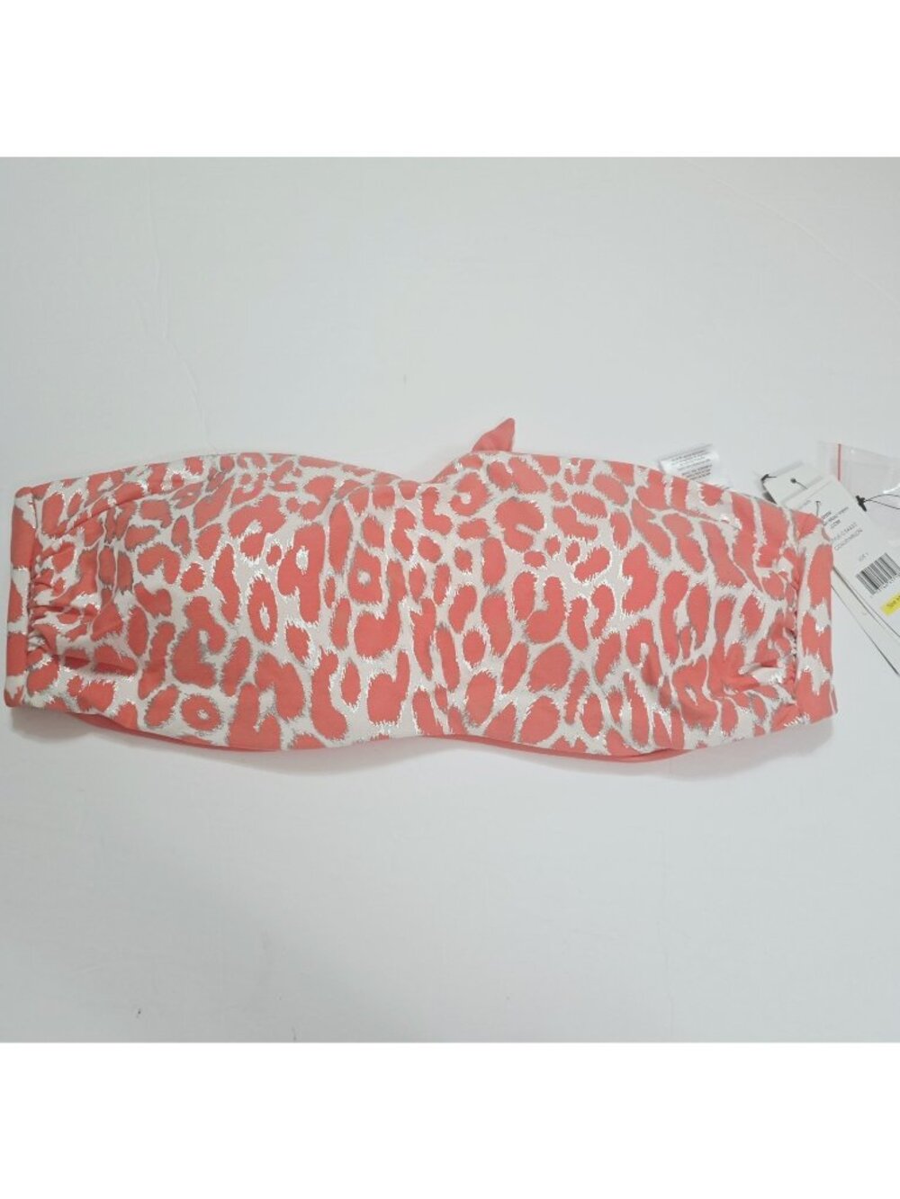 New Carmen Marc Valvo - M Melon Reversible Bandeau Swimsuit Top
